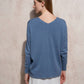 Maglione a maglia con scollo a V in viscosa con lurex