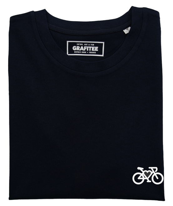 T-shirt nera I Love My Bike in cotone biologico