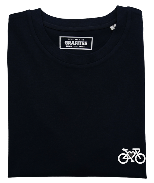 T-shirt nera I Love My Bike in cotone biologico