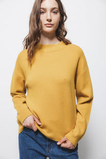 Maglione in maglia con girocollo a costine