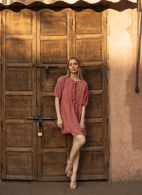 Vestito corto Oleonia rosa