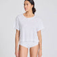T-shirt Ivalo in lino bianca