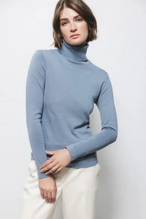 Maglione dolcevita in maglia rasata