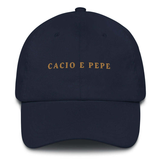 Cappellino Dad Hat ricamato “Cacio e Pepe” in cotone