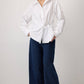 Pantaloni in denim a gamba ampia cropped