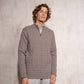 Maglione uomo a trecce con mezza zip