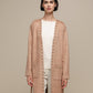 Cappotto donna effetto suede con borchie