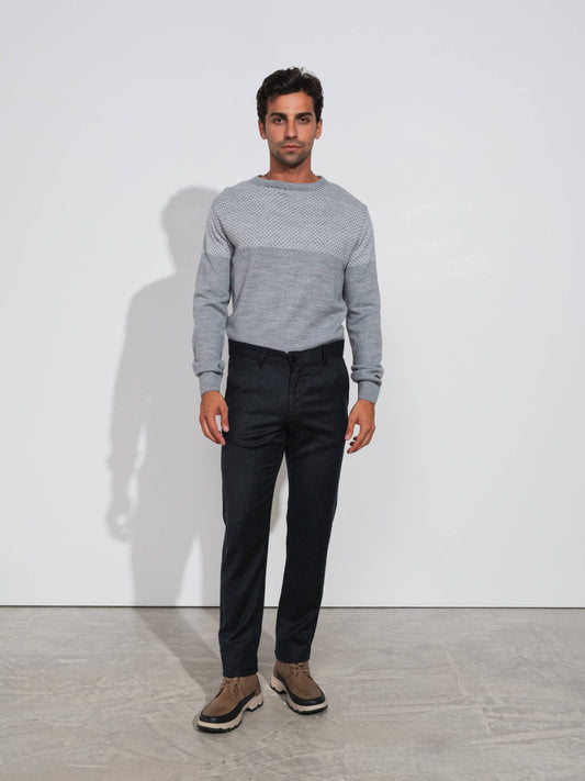 Pantaloni eleganti uomo con tasche e passanti cintura