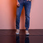 Jeans denim elasticizzati slim fit da uomo
