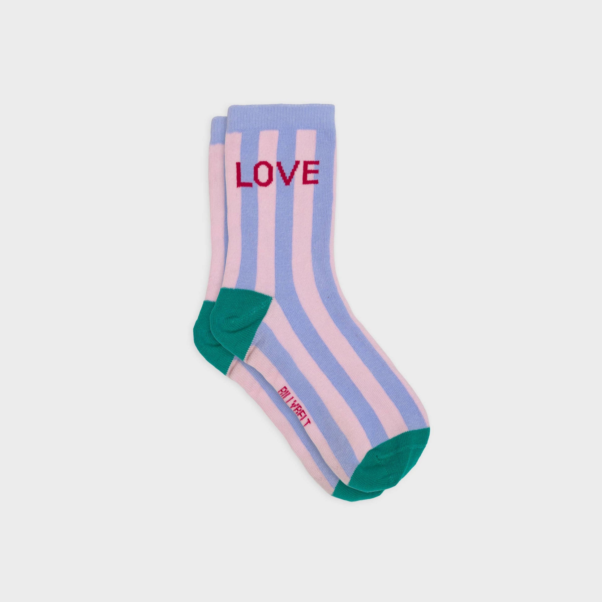 Calzini a righe in cotone pettinato Love