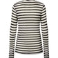 Maglia sailor Thyra a righe in misto lana écru