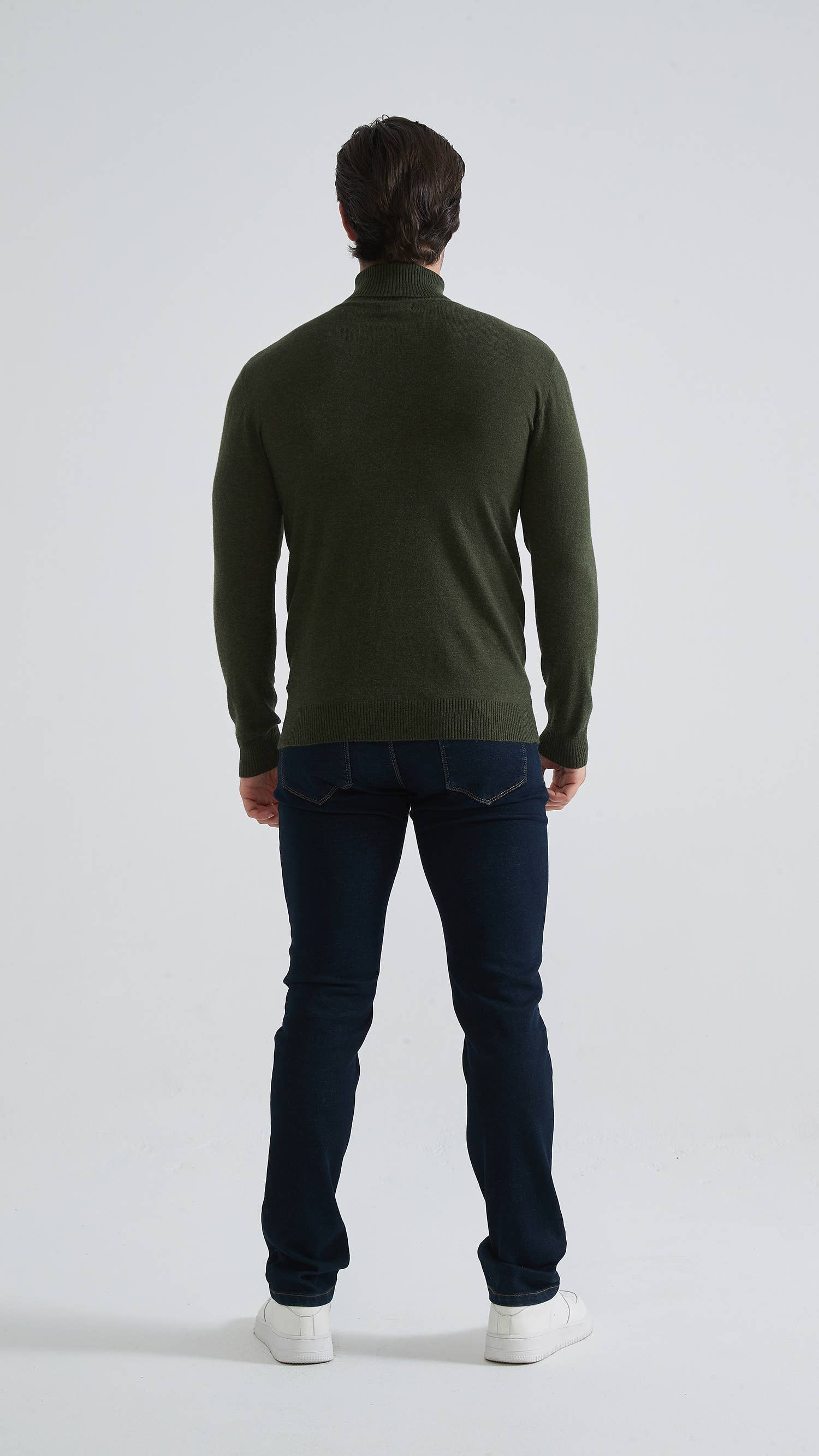 Dolcevita Cashmere Touch Kaki da Uomo