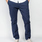 Pantaloni chino elasticizzati blu navy da uomo