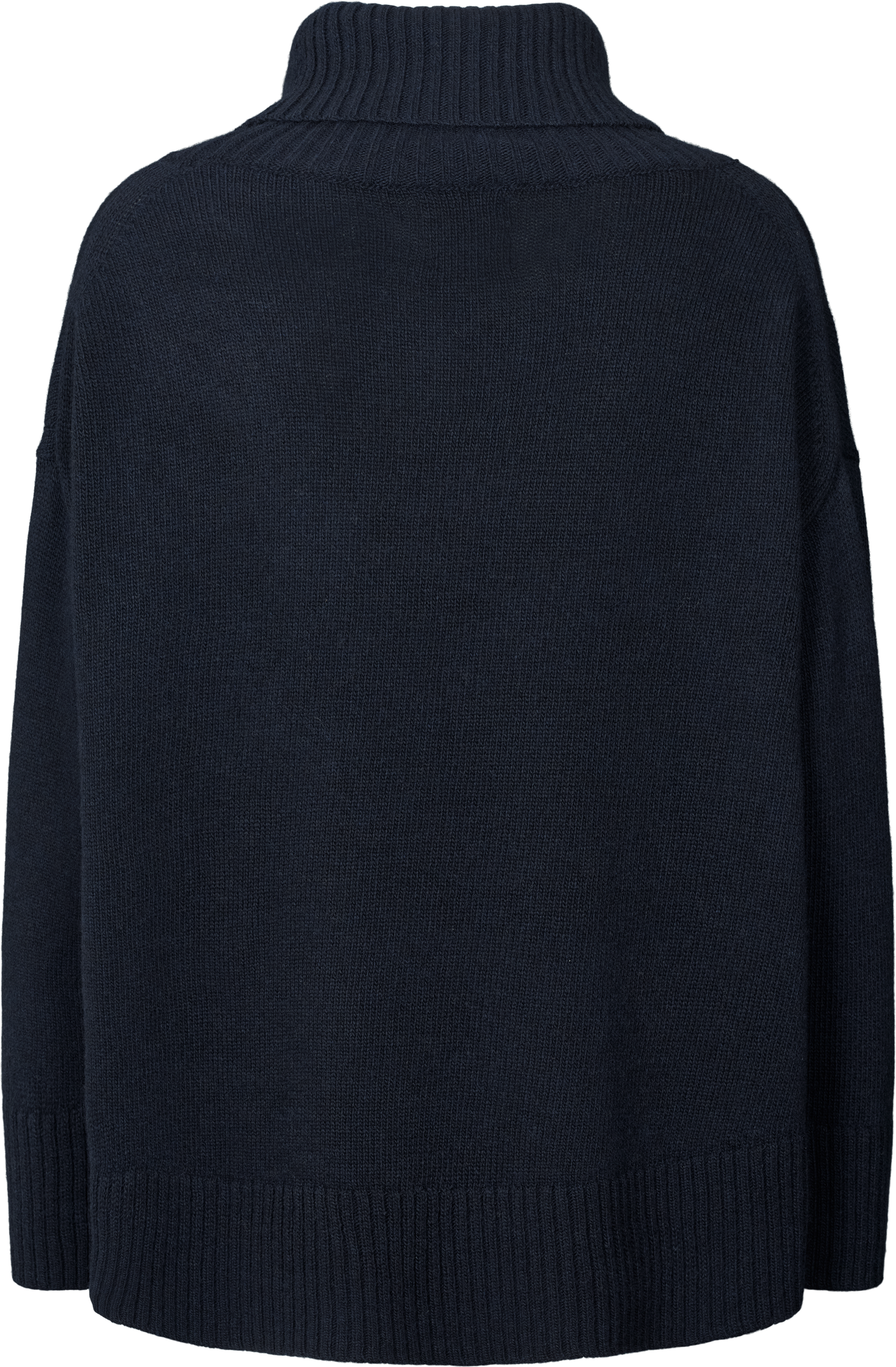 Maglione dolcevita in lana d’agnello blu notte