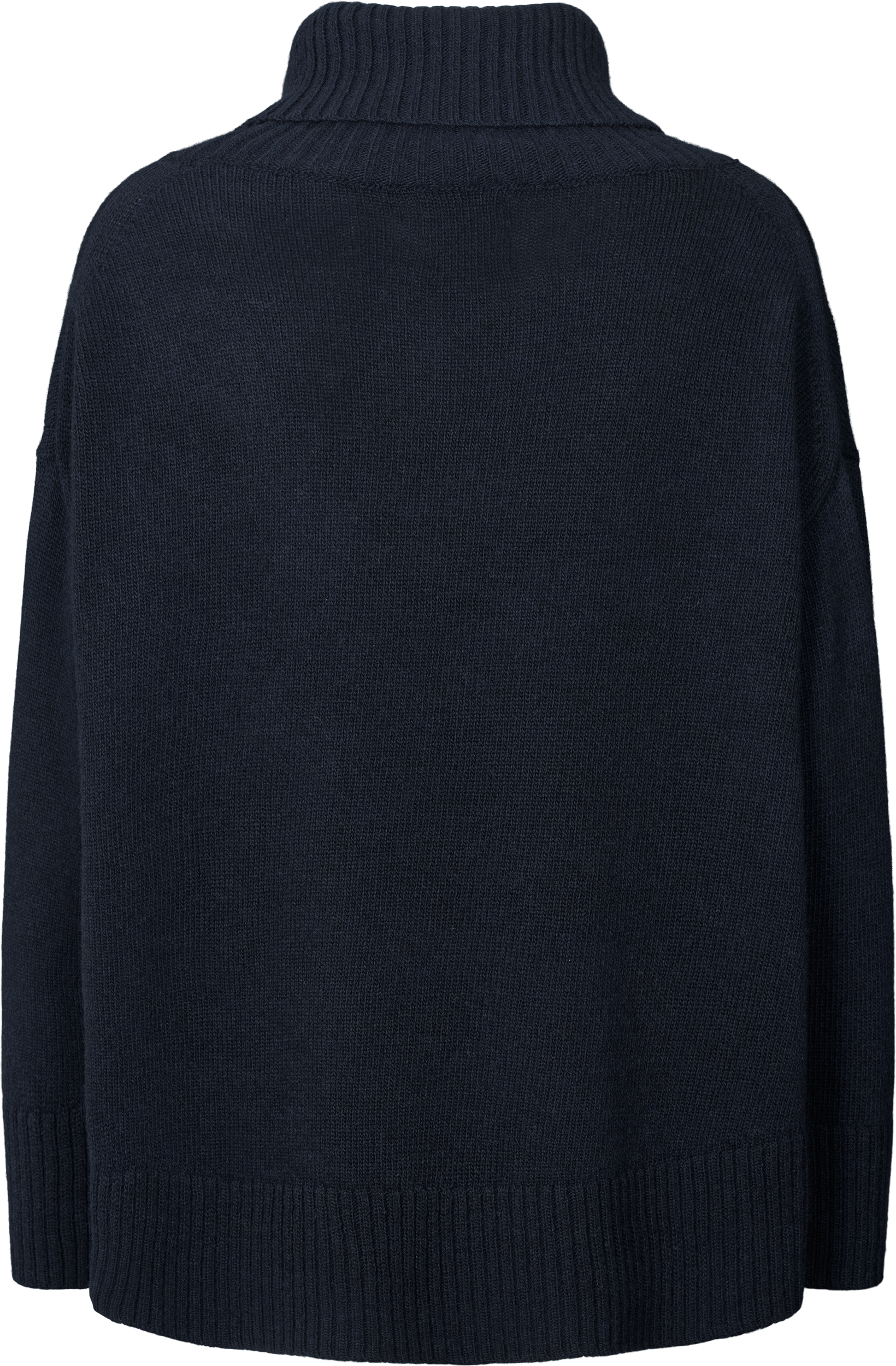 Maglione dolcevita in lana d’agnello blu notte