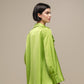 Tunica satinata oversize con bottoni