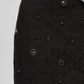 Gonna mini Romie in pizzo nero con ricami gioiello