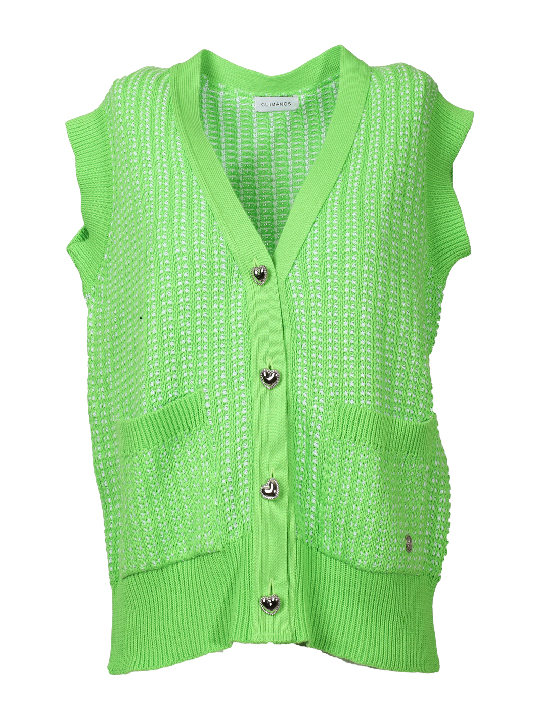 Gilet in maglia senza maniche in cotone