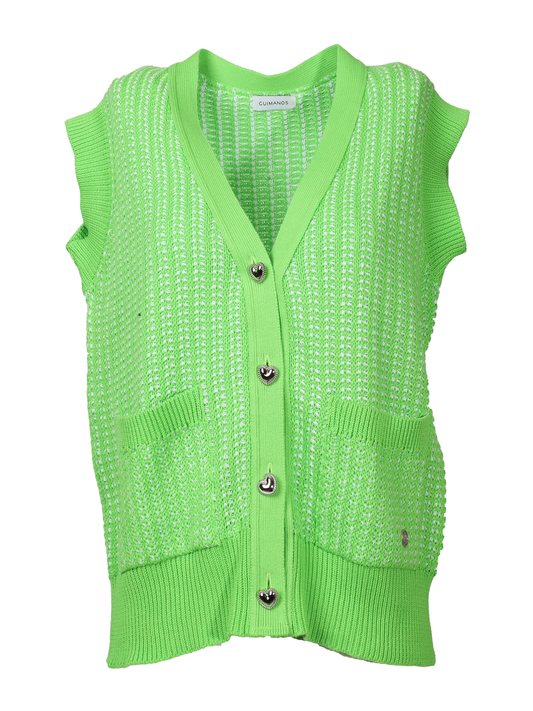 Gilet in maglia senza maniche in cotone