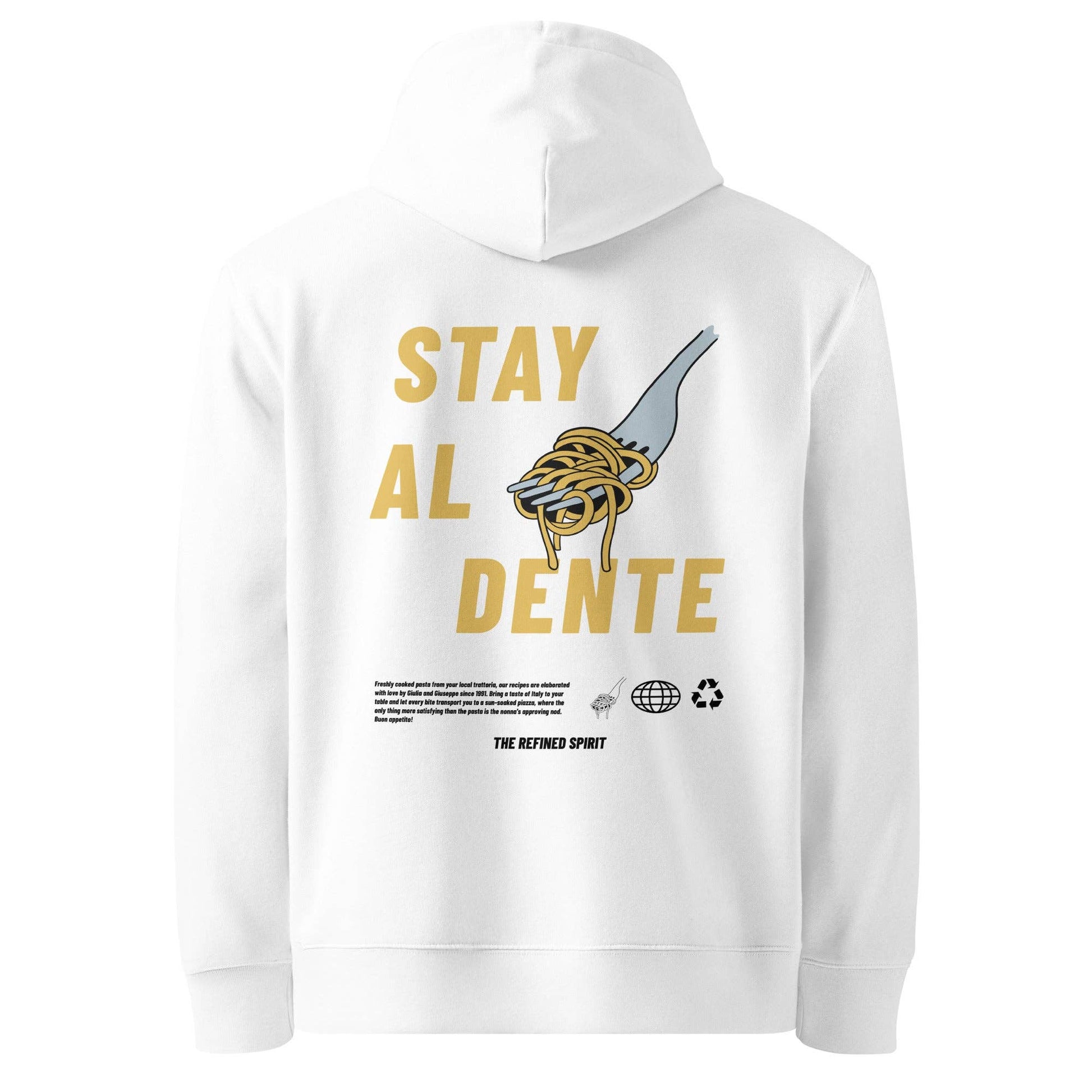 Felpa con cappuccio biologica Stay Al Dente