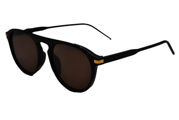 Occhiali da sole unisex polarizzati neri Larsen