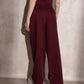 Pantaloni a palazzo con pinces in viscosa e cotone