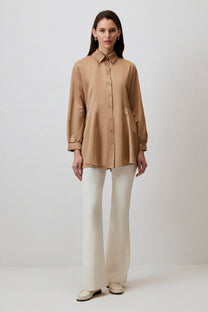 Camicia con orlo a balze