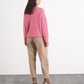 Maglione a Coste Collo Alto Oversize