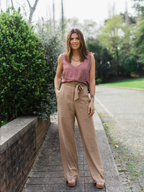 Pantaloni palazzo con cintura