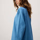 Camicia oversize in cotone 100% azzurra