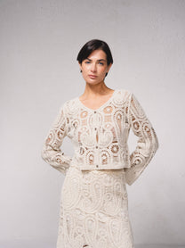 Giacca crochet in cotone