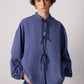 Giacca bomber in modal a righe sottili con laccetti