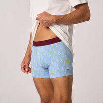 Boxer in cotone biologico con fantasia barche a vela