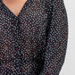 Blusa a pois con scollo a V e maniche morbide