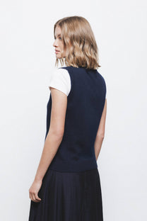 Gilet in maglia con scollo a V