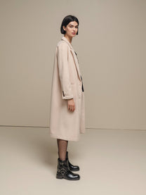 Cappotto lungo doppiopetto da donna