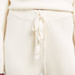 Pantaloni culotte estivi in cotone e lino bordeaux