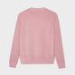 Felpa unisex rosa in cotone biologico con patch logo