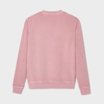 Felpa unisex rosa in cotone biologico con patch logo