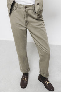 Pantaloni aderenti in cotone a cinque tasche