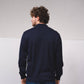 Polo bicolore slim fit con zip in cotone