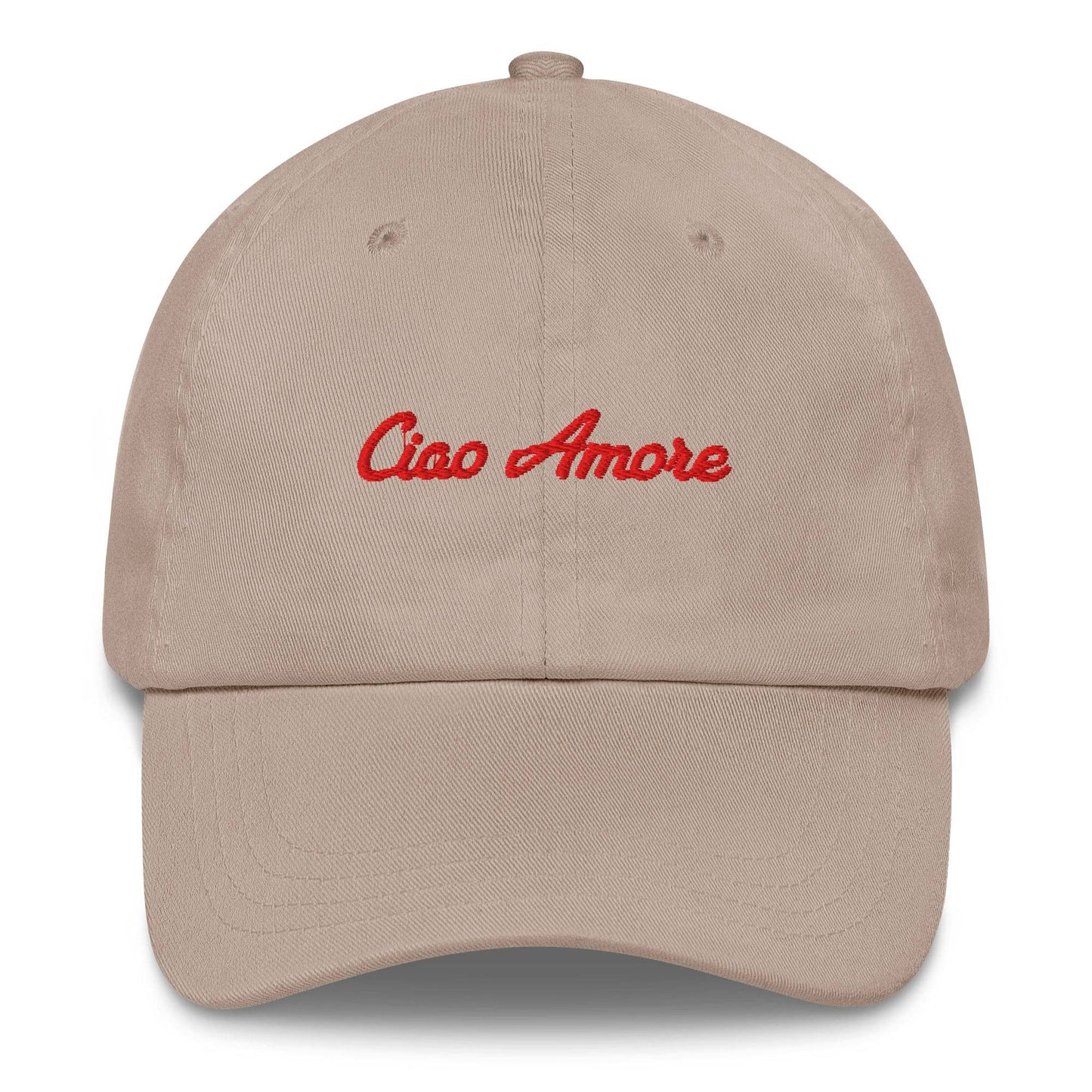Cappellino da baseball ricamato “Ciao Amore”