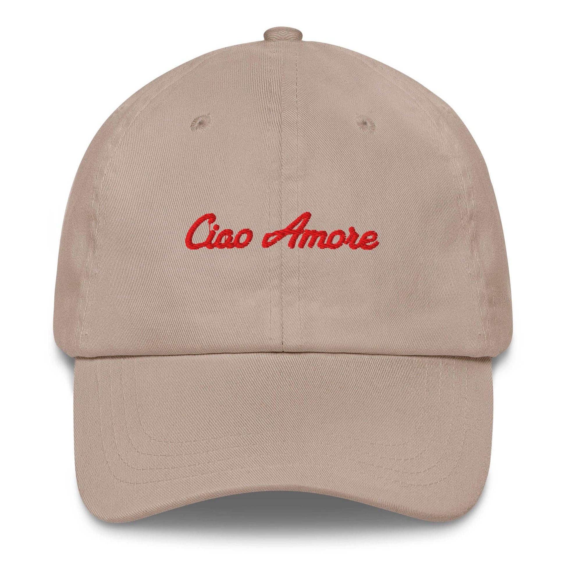 Cappellino da baseball ricamato “Ciao Amore”