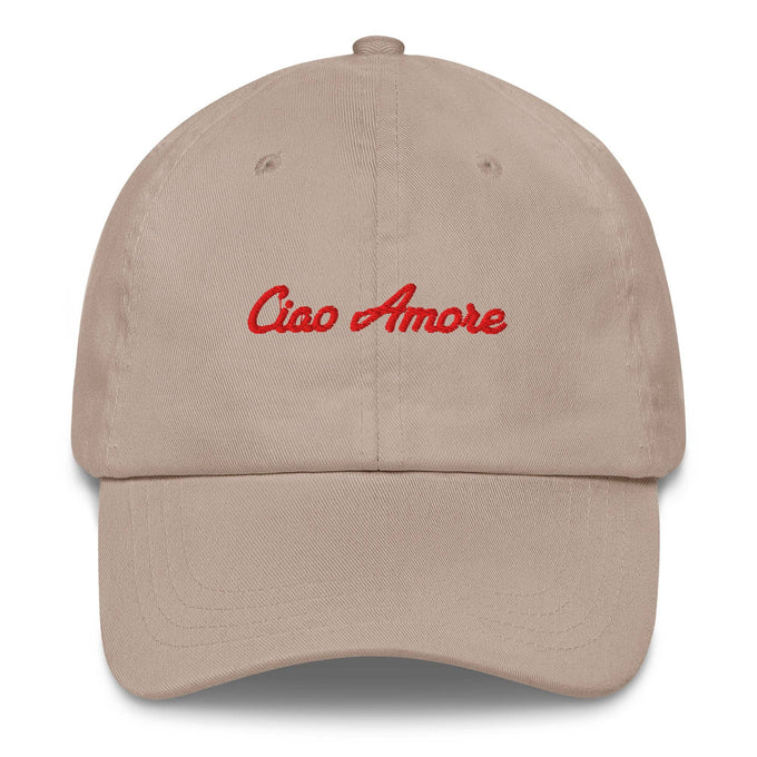 Cappellino da baseball ricamato “Ciao Amore”