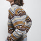 Maglione jacquard a collo alto