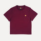 T-shirt donna in cotone biologico Essential Bordeaux