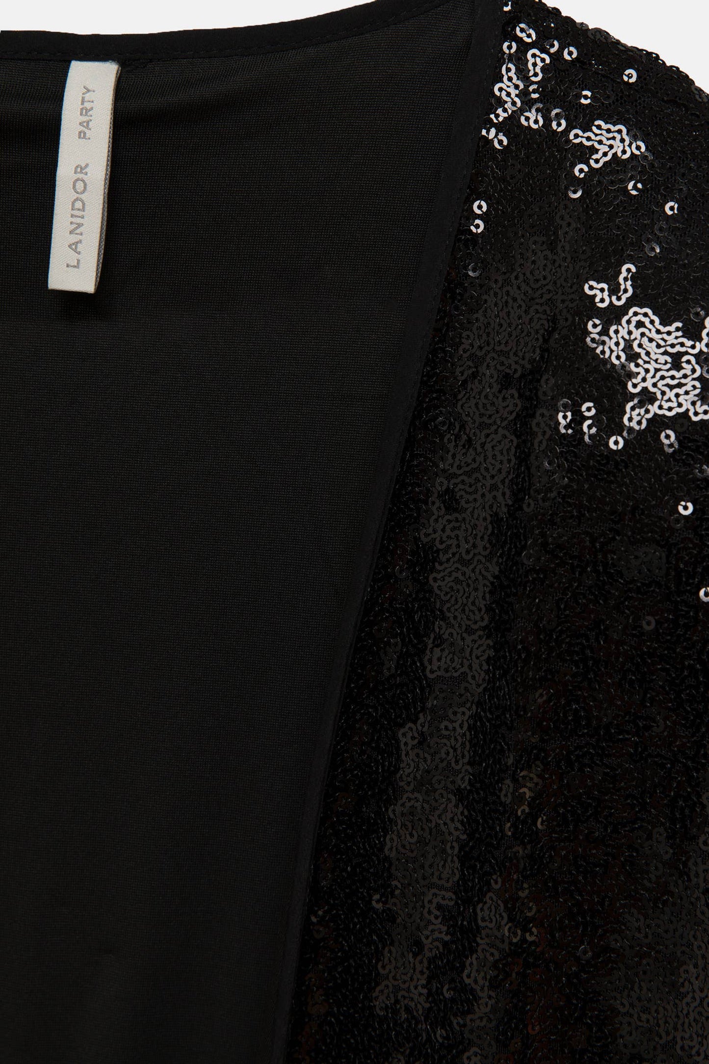 Kimono lungo con paillettes nero