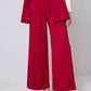 Completo gilet doppiopetto plissettato con pantaloni palazzo