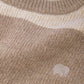 Maglione in maglia Sella a righe latte e marrone