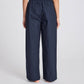 Pantaloni Thilde in popeline di cotone biologico Blu mezzanotte